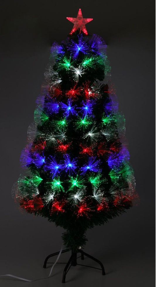 Kerstboom Met Verlichting - Fiber Optic - 120 Cm - Multicolor - Afanaya