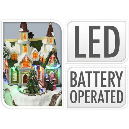 Kerstdorp - Met Rivier En Draaiende Kerstboom - Afanaya