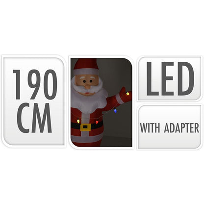Kerstman Opblaasbaar - 190 Cm - Afanaya