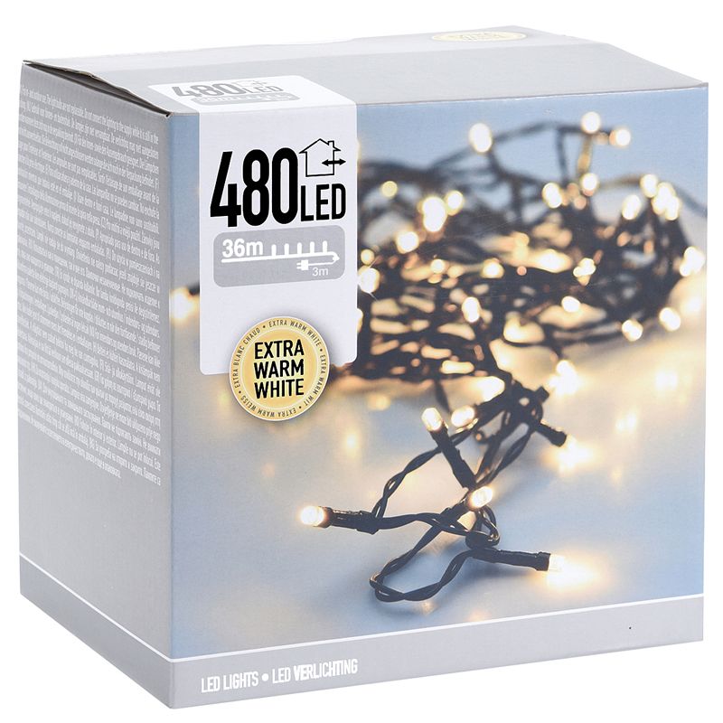 Led - Verlichting - 480 Led's - 36 Meter - Extra Warm Wit - Afanaya