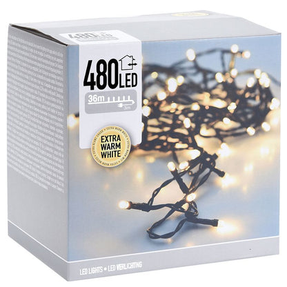 Led - Verlichting - 480 Led's - 36 Meter - Extra Warm Wit - Afanaya