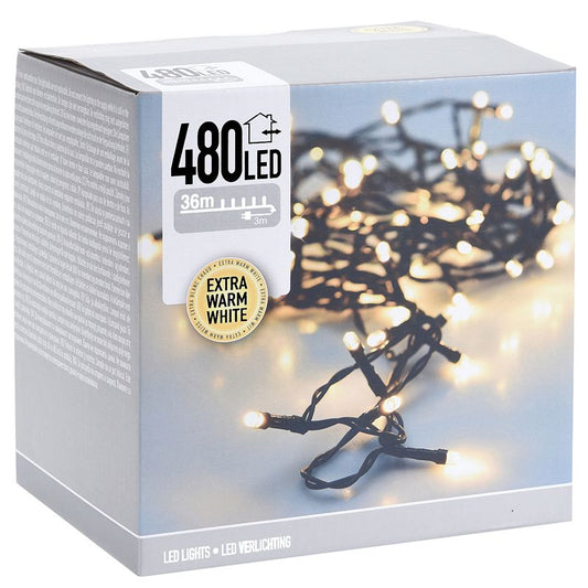 Led - Verlichting - 480 Led's - 36 Meter - Extra Warm Wit - Afanaya