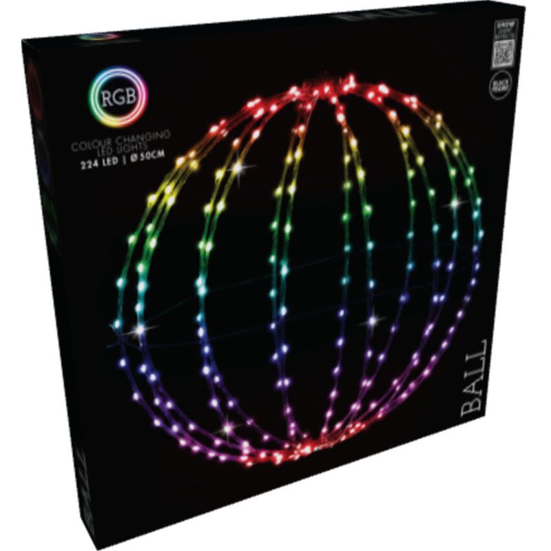 Lichtbol - Kerstverlichting - 50 Cm - Rgb Licht - 224 Led - Colour Changing - Afanaya