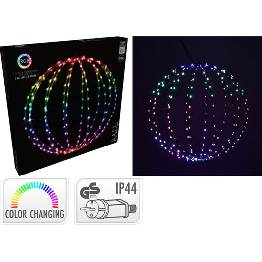 Lichtbol - Kerstverlichting - 50 Cm - Rgb Licht - 224 Led - Colour Changing - Afanaya