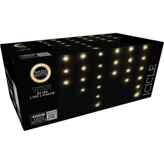 Lichtgordijn Ijspegel - 300 Cm - Met Afstandsbediening - Extra Lichteffecten - Afanaya