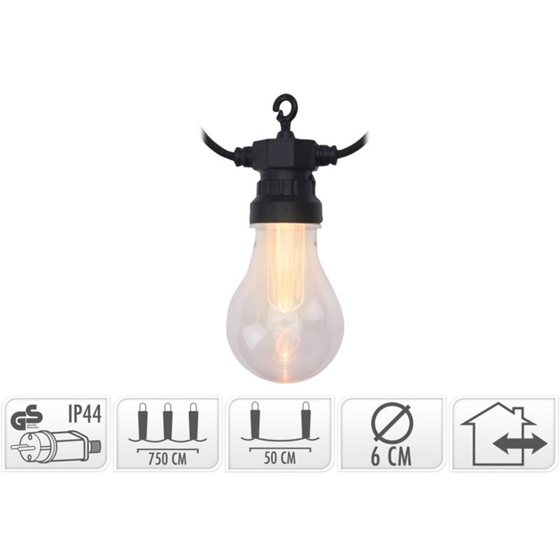 Lichtsnoer Met 10 Led Reflector Lampen - Voor Buiten - Afanaya