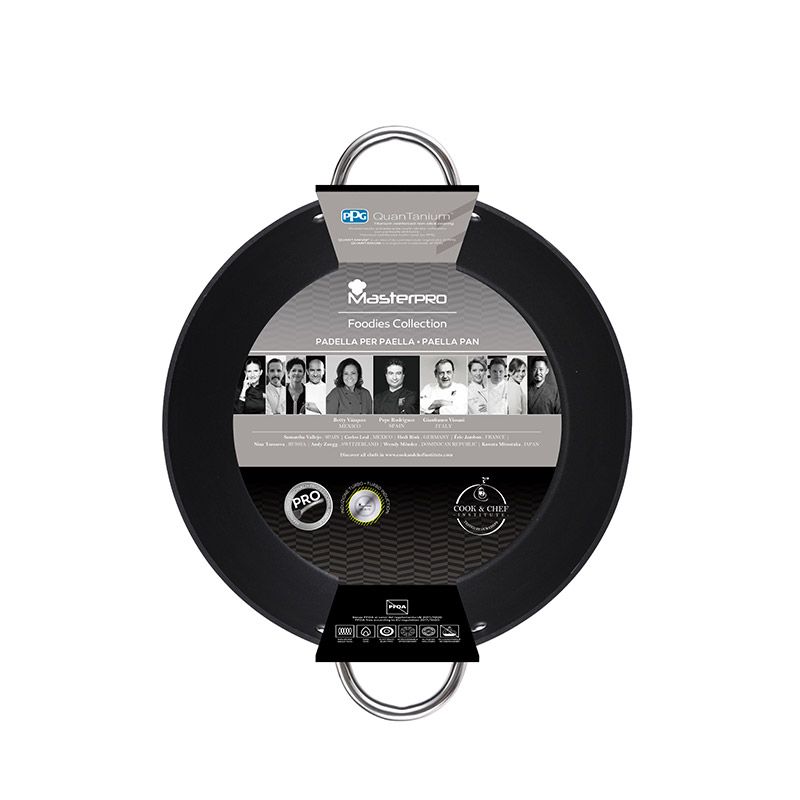 Masterpro Paella Pan - Inductie - 32 X 7.8 Cm - Foodies Collection - Afanaya