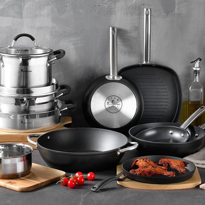 Masterpro Wokpan - Inductie - 28 X 7.2 Cm - Foodies Collection - Afanaya