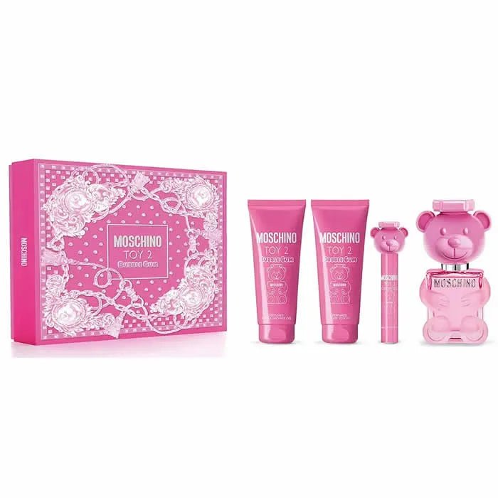 Moschino Toy 2 Bubblegum Eau de Toilette Spray 100ml Coffret 4 Produits - Afanaya