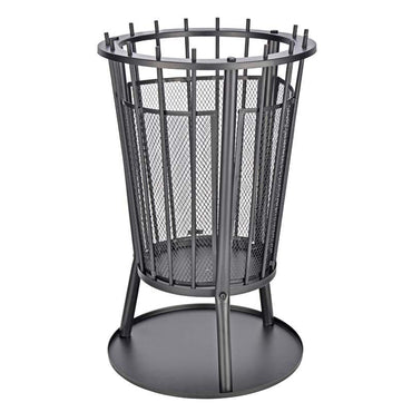 Outdoor Fire Basket with Spark Screen – Garden Fireplace & Patio Heater - Afanaya
