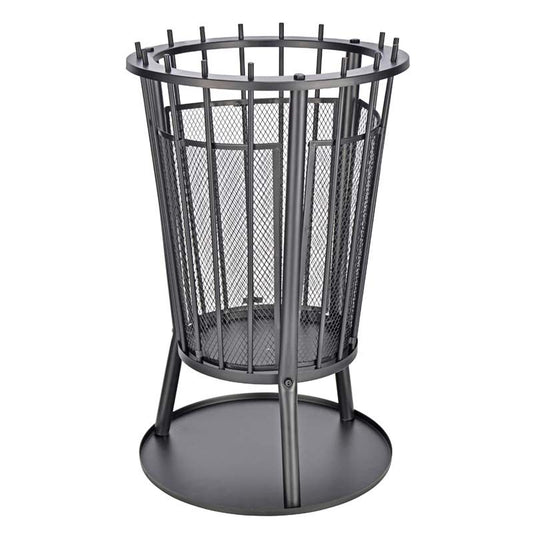 Outdoor Fire Basket with Spark Screen – Garden Fireplace & Patio Heater - Afanaya
