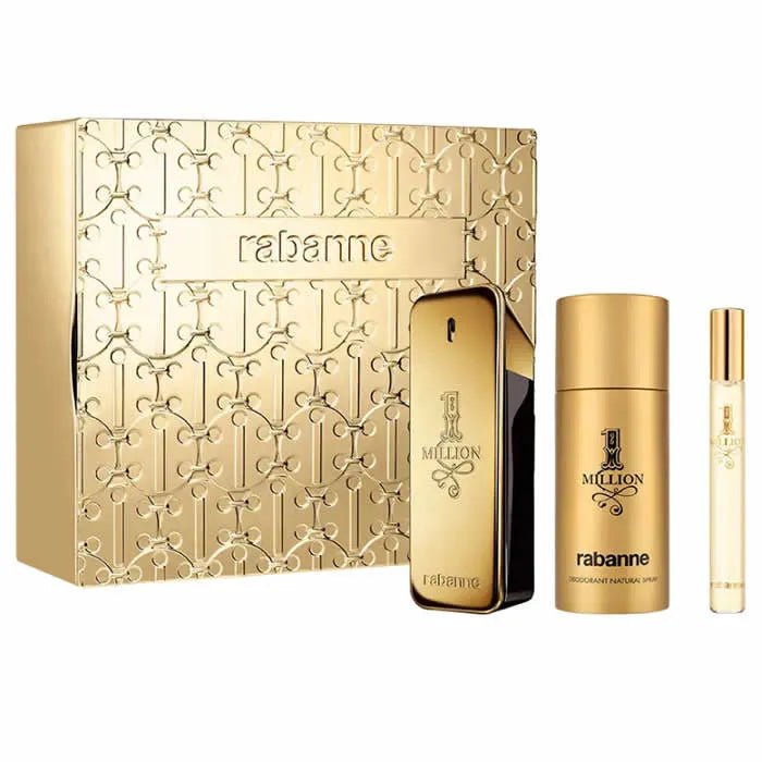 Paco Rabanne 1 Million Eau De Toilette Vaporisateur 100ml Coffret 3 Produits - Afanaya