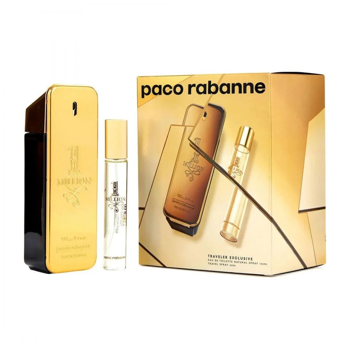 Paco Rabanne One Million Edt Sp 100ml Ts 20ml Travel Set - Afanaya