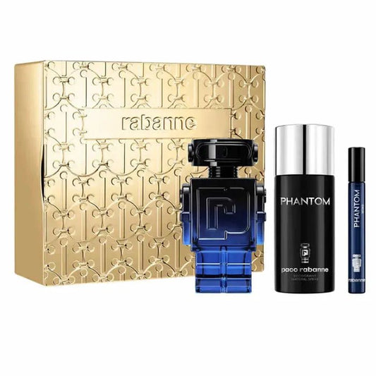 Paco Rabanne Phantom Intense Eau De Parfum Spray 100ml Coffret 3 Produits - Afanaya