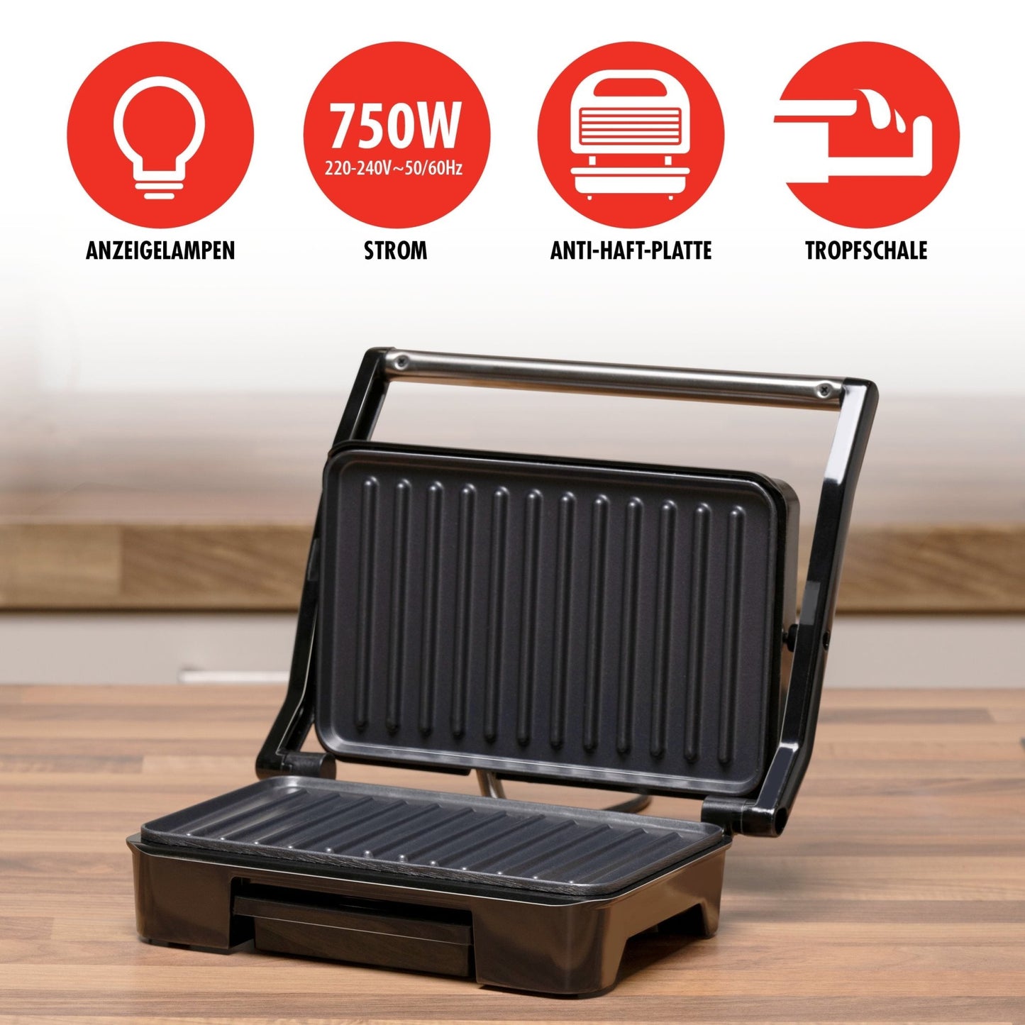 Panini Maker 230V 750W - Afanaya