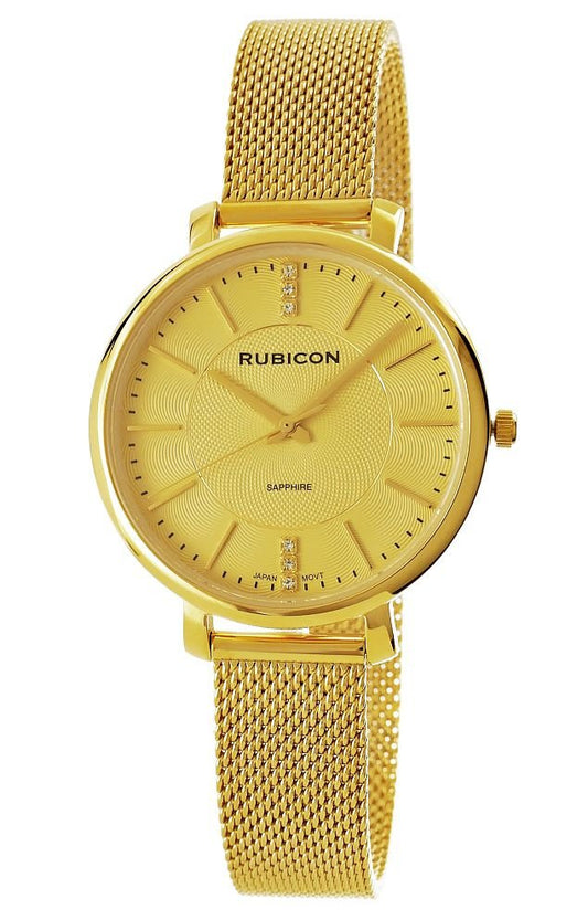 Rubicon Ladies Watch RNBE51 - 2 Elegant Women’s Stainless Steel Wristwatch - Afanaya