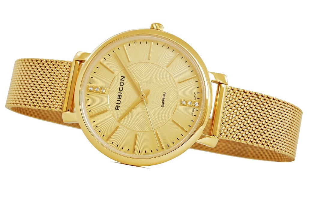 Rubicon Ladies Watch RNBE51 - 2 Elegant Women’s Stainless Steel Wristwatch - Afanaya