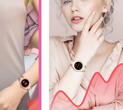 Rubicon RNCE82 Women’s Smartwatch Elegant Pink Fitness Tracker with Heart Rate - Afanaya