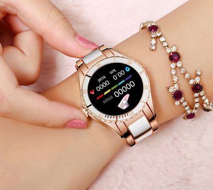 Rubicon RNCE82 Women’s Smartwatch Elegant Pink Fitness Tracker with Heart Rate - Afanaya