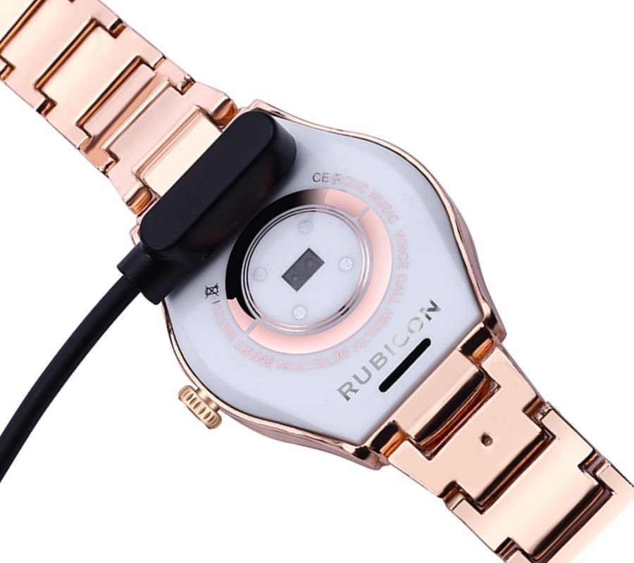 Rubicon RNCE82 Women’s Smartwatch Elegant Pink Fitness Tracker with Heart Rate - Afanaya
