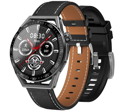 Rubicon RNCE88 - 1 Smartwatch Black with Silicone & Leather Straps - Afanaya