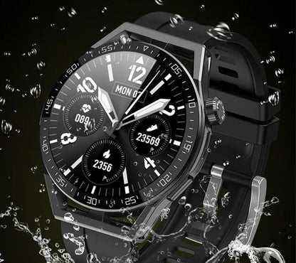 Rubicon RNCE88 - 1 Smartwatch Black with Silicone & Leather Straps - Afanaya