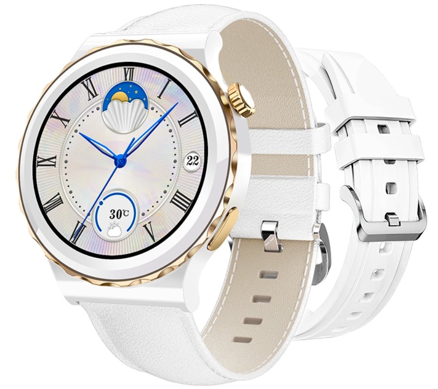 Rubicon RNCE92 Pro Women’s Smartwatch – White with 2 Straps (SMARUB171) - Afanaya