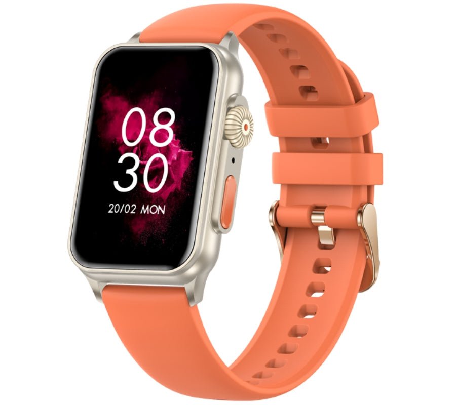 Rubicon RNCF06 Women’s Smartwatch Titanium Case with Orange Strap SMARUB221 - Afanaya