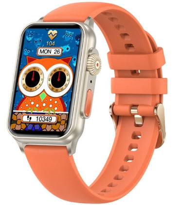 Rubicon RNCF06 Women’s Smartwatch Titanium Case with Orange Strap SMARUB221 - Afanaya