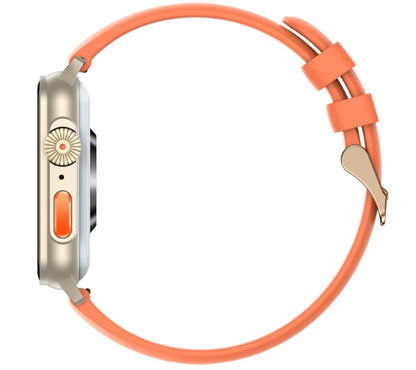 Rubicon RNCF06 Women’s Smartwatch Titanium Case with Orange Strap SMARUB221 - Afanaya