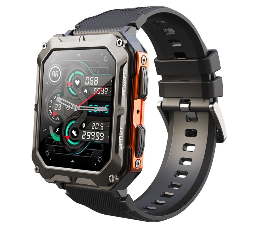 Rubicon RNCF27 Multi - Sport Men’s Smartwatch – Black/Orange - Afanaya