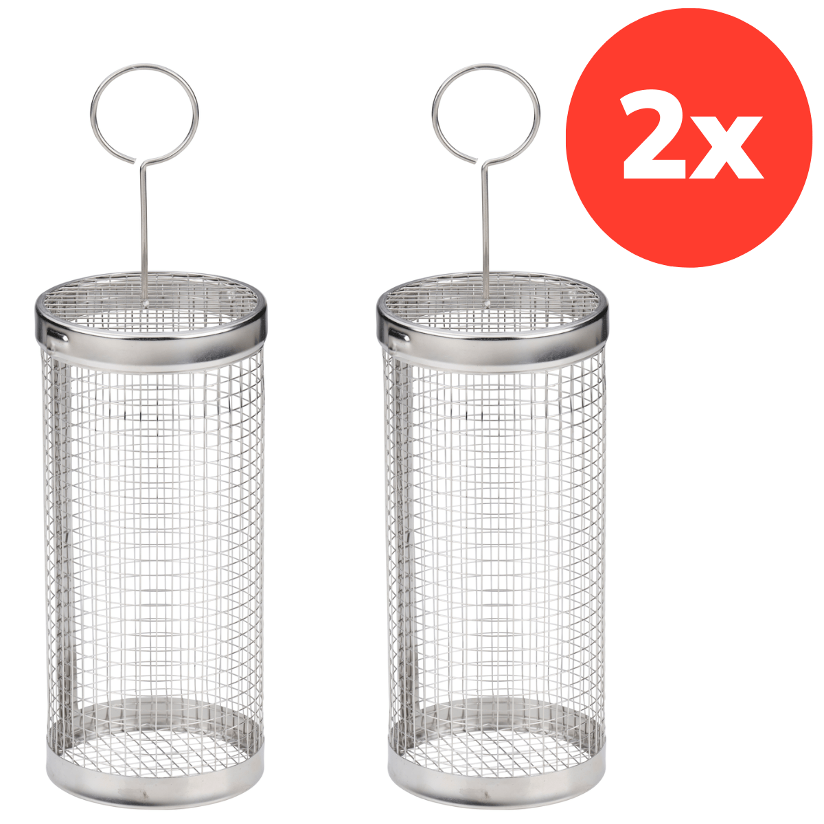 Rvs Grillmand Ø7,5 X 20,5 Cm - Afanaya