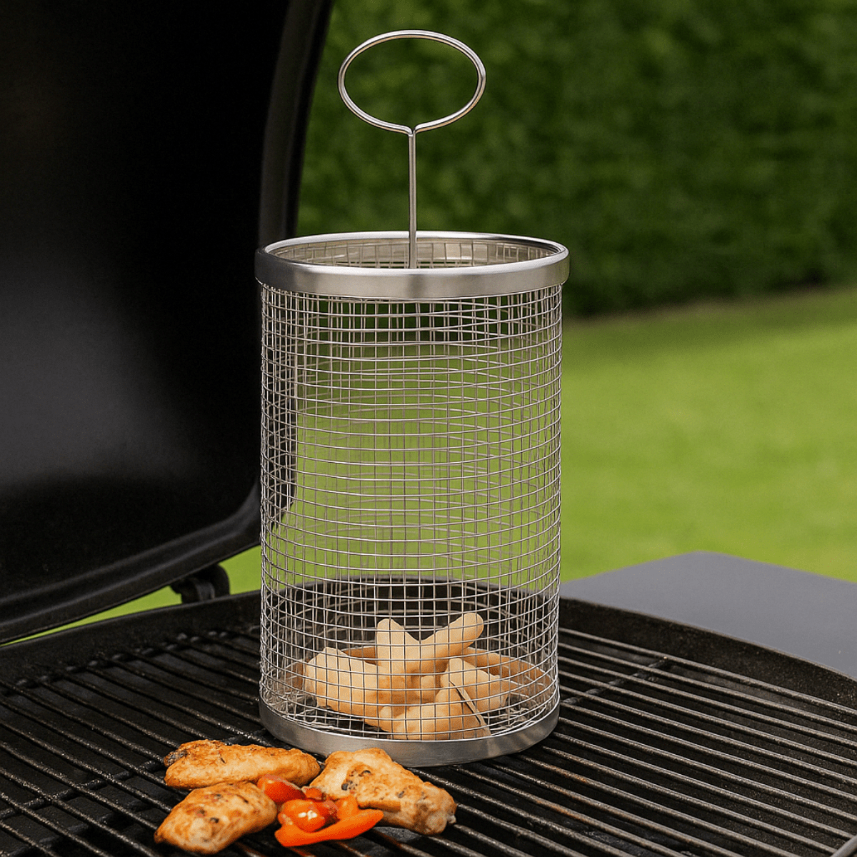 Rvs Grillmand Ø7,5 X 20,5 Cm - Afanaya
