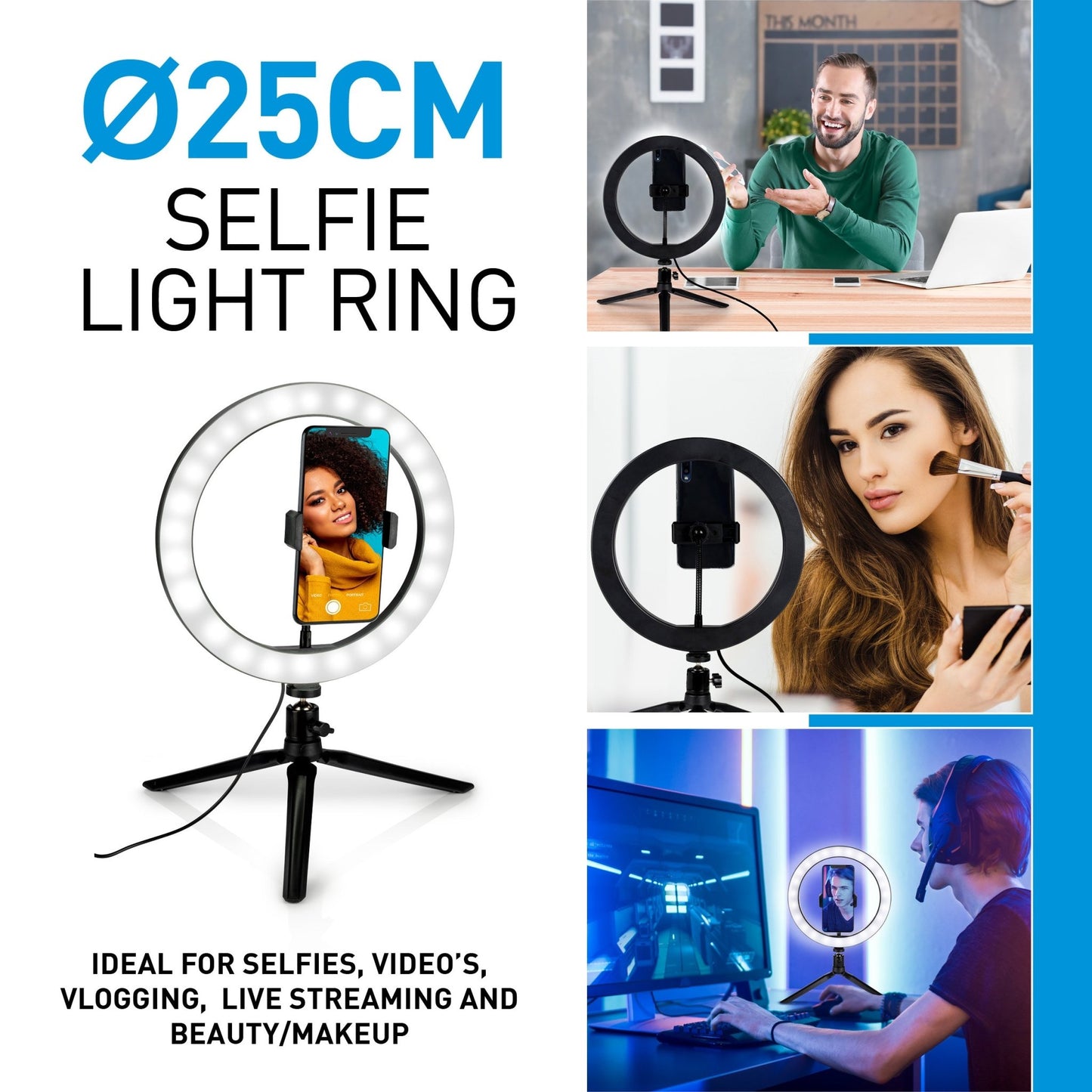 Selfie Light Ring D25Cm 120Leds - Afanaya