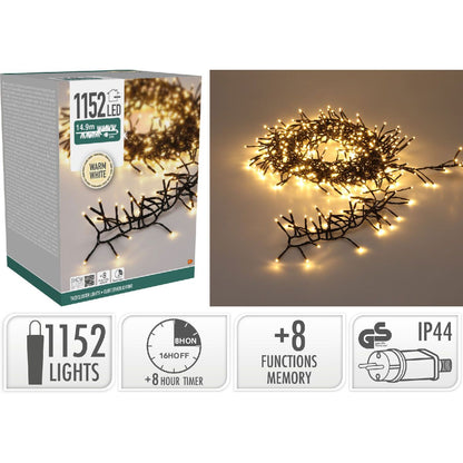 S.i.a. Treecluster Kerstboomverlichting - 1152Led - Warm Wit - Afanaya
