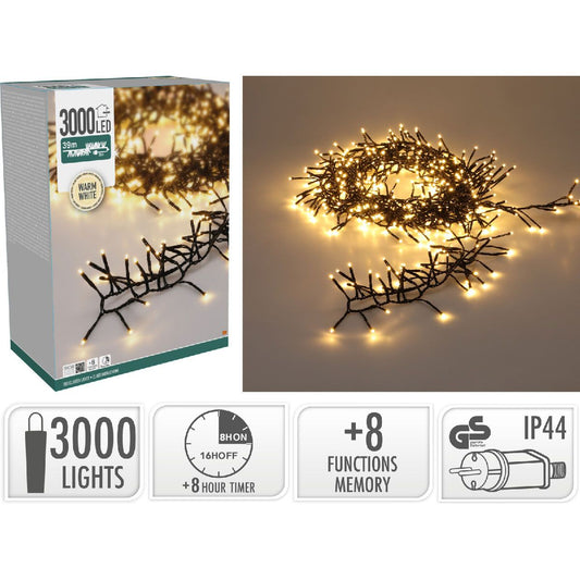 S.i.a. Treecluster Kerstboomverlichting - 3000Led - Warm Wit - Afanaya