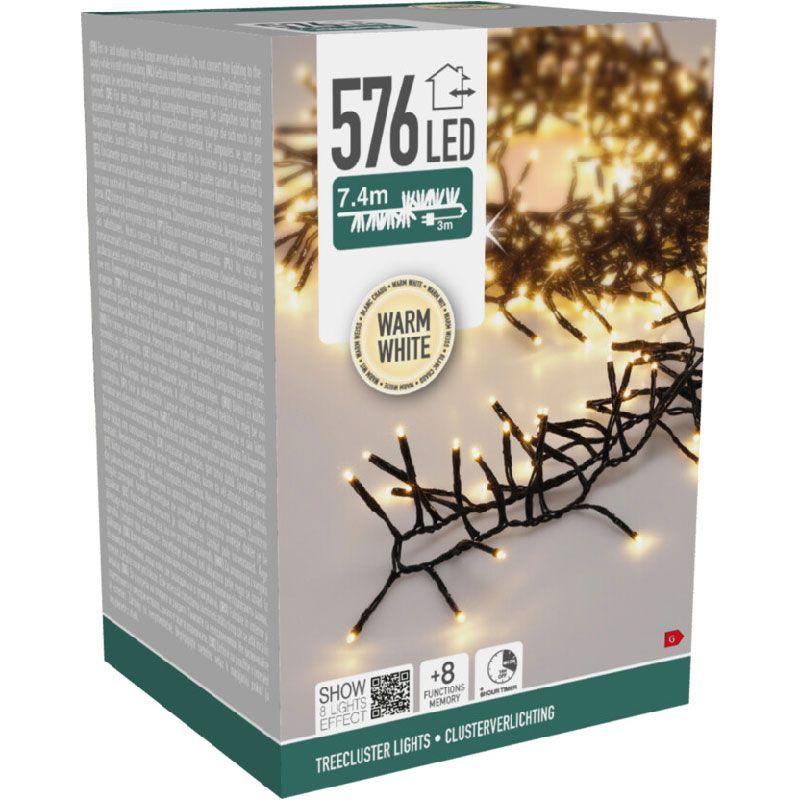 S.i.a. Treecluster Kerstboomverlichting - 576Led - Warm Wit - Afanaya
