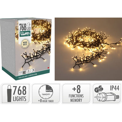 S.i.a. Treecluster Kerstboomverlichting - 768Led - Warm Wit - Afanaya