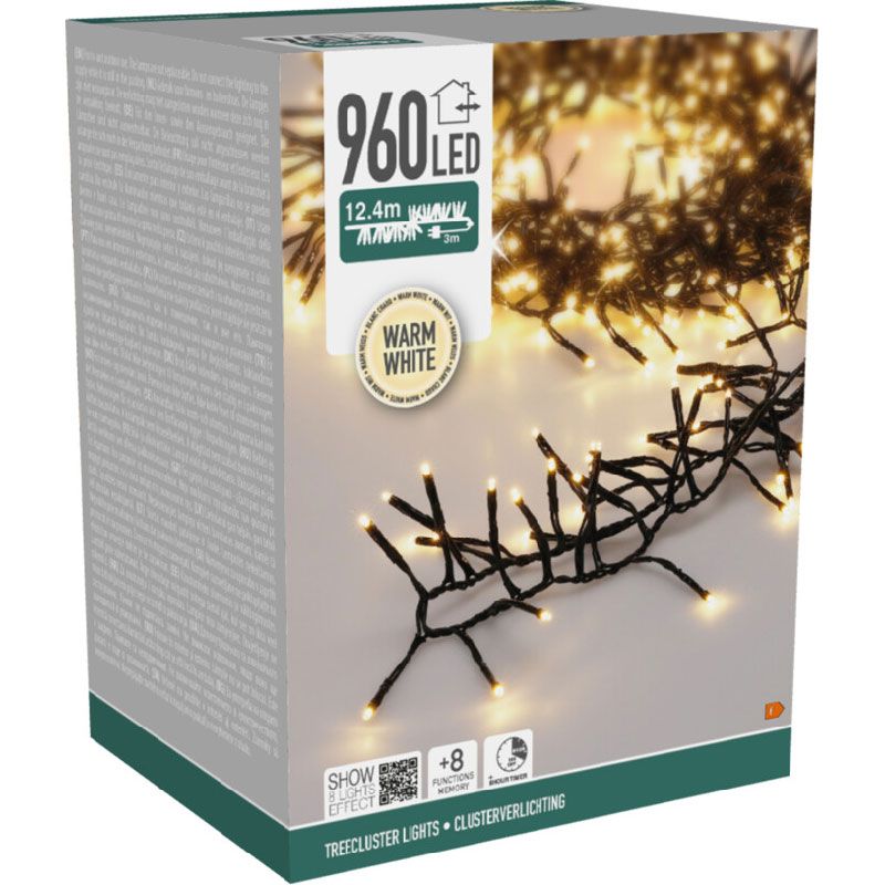 S.i.a. Treecluster Kerstboomverlichting - 960Led - Warm Wit - Afanaya