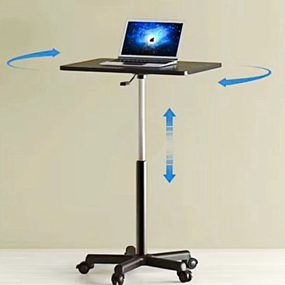 Side Table Pneumatic Laptop Elevation Table with Wheels Height Adjustable - Afanaya