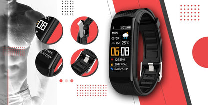 Smartband GIEWONT Fit&GO Duo GW200 - 1 – Black with Extra Alert Red Strap - Afanaya