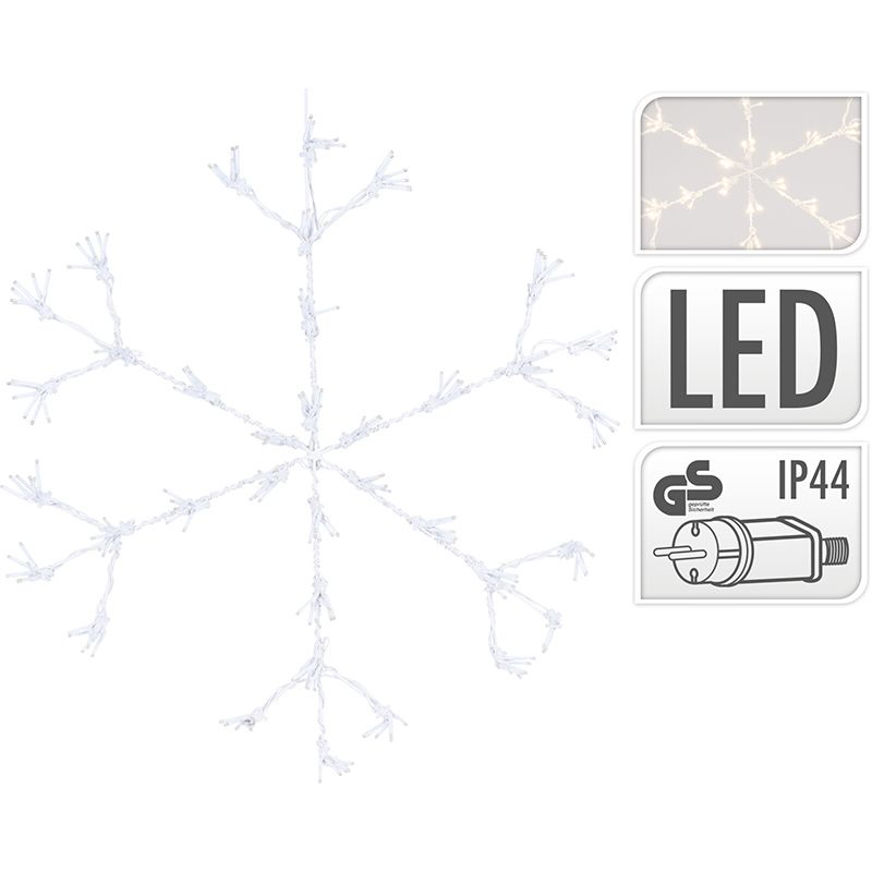 Sneeuwvlok 216Led - 60Cm - Warm Wit - Afanaya