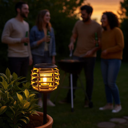 Solar Tuinverlichting Bamboo/Rattan - Afanaya