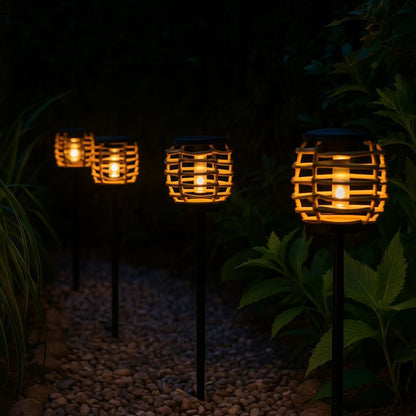 Solar Tuinverlichting Bamboo/Rattan - Afanaya