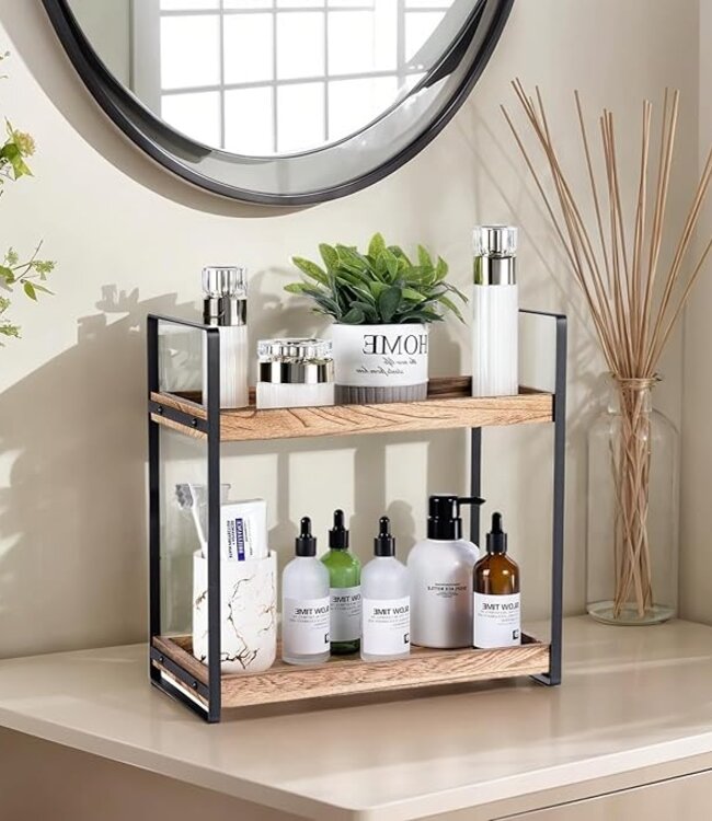 Bathroom Counter Organizer with Basket Bathroom and Storage Organizers