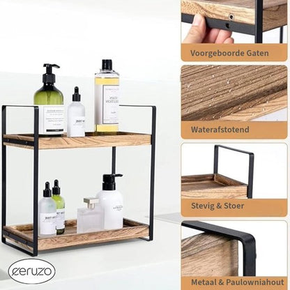 Bathroom Counter Organizer with Basket Bathroom and Storage Organizers