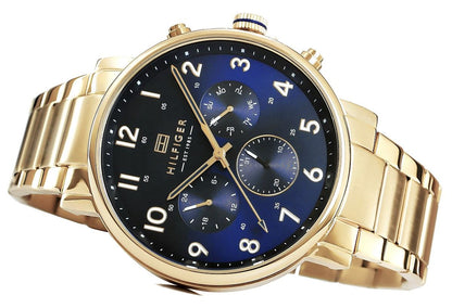 Tommy Hilfiger Daniel 1710384 Men’s Watch Stainless Steel Chronograph with Blue Dial - Afanaya
