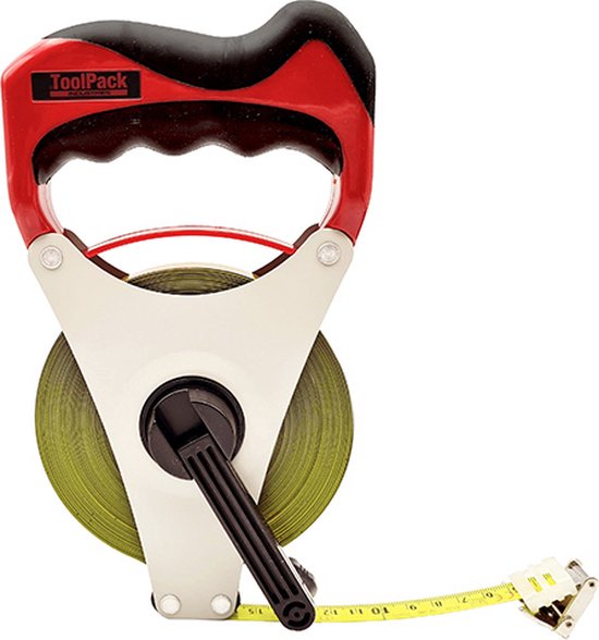 Toolpack 50m Open Reel Fiberglass Tape Accurate Long-Distance Measurement