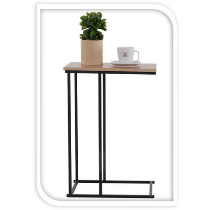 Trends4You Bijzettafel - Banktafeltje - Metaal En Hout - 40X26Xh58Cm - Afanaya
