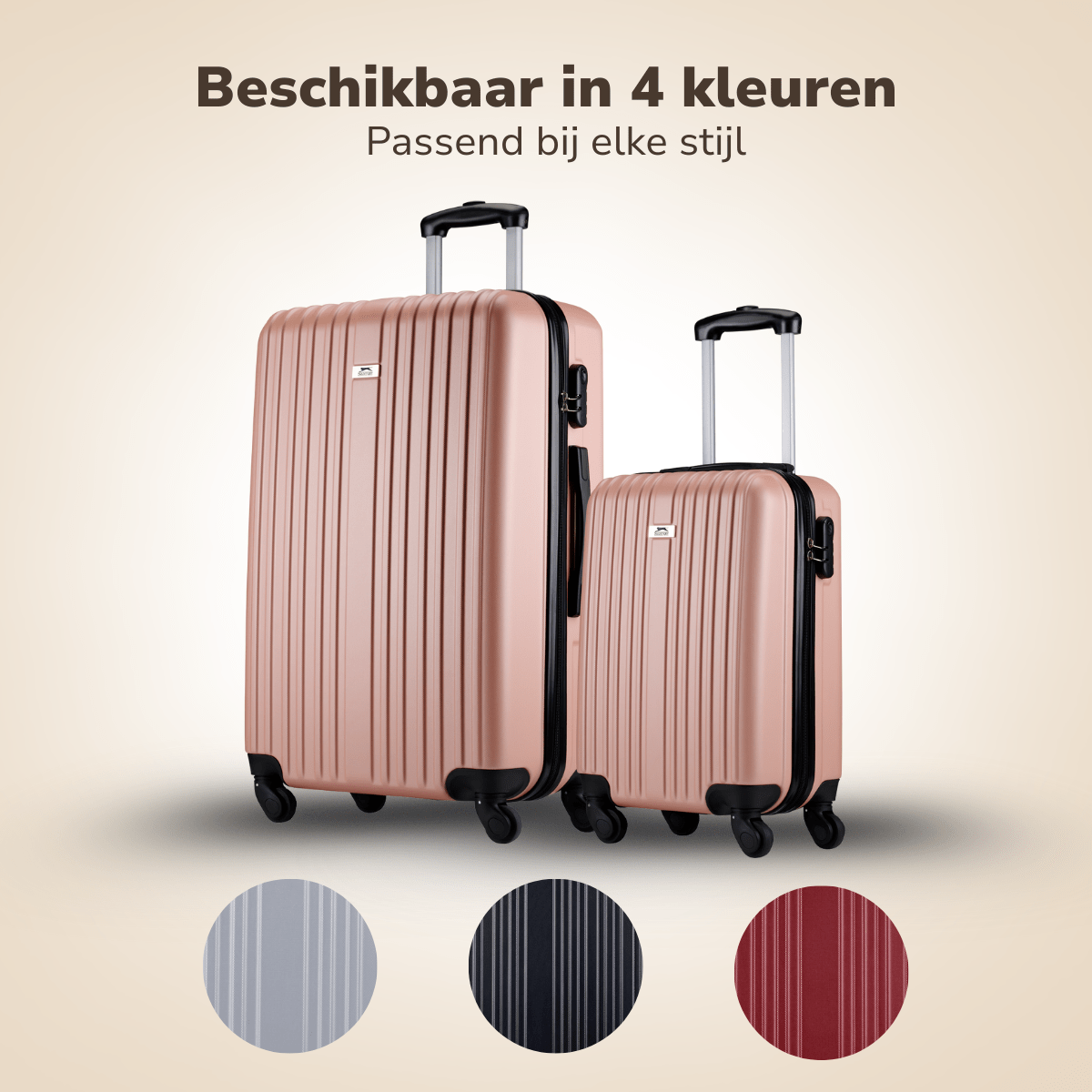 Trolley Set 2Pc Rose Gold - Afanaya